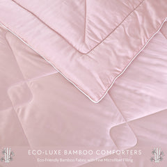 Malako Eco-Luxe Baby Pink 100% Bamboo Quilt/Comforter (For Winters: 360 GSM)