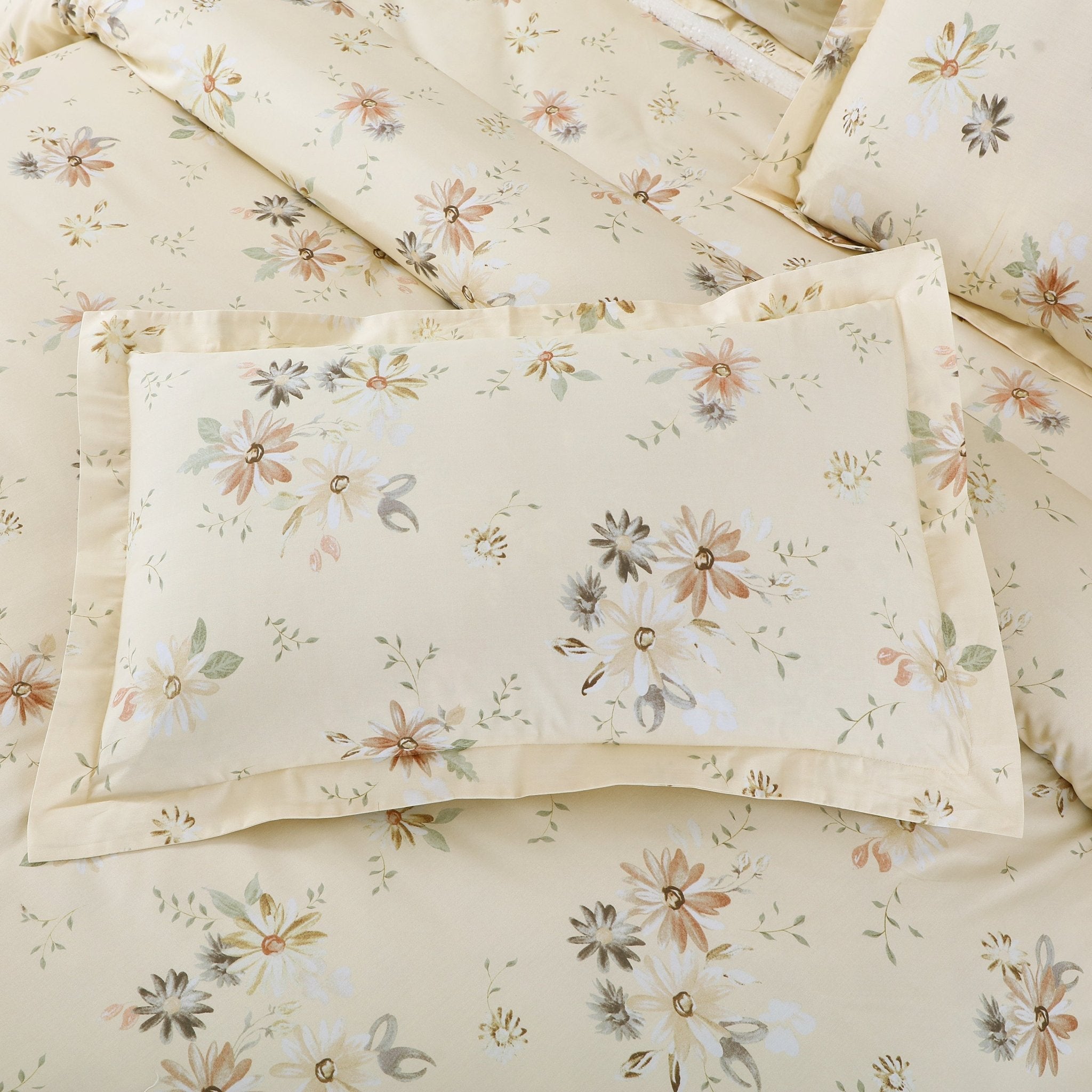 Malako Basel Fohn Floral 100% Cotton King Size Bedding Set - MALAKO