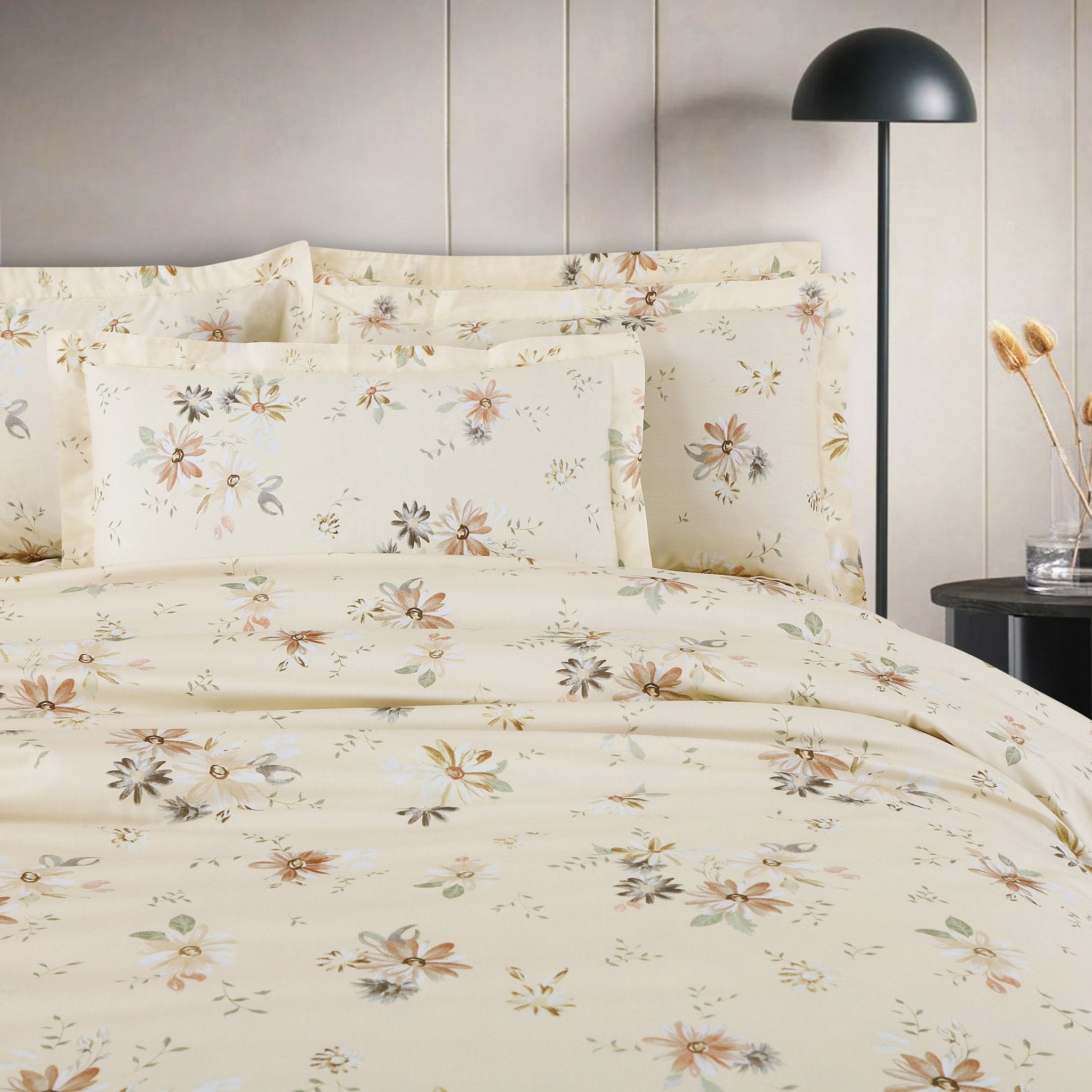 Malako Basel Fohn Floral 100% Cotton King Size Bedding Set - MALAKO