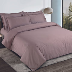 Malako Como Jacquard Wine Checks 550 TC 100% Cotton King Size Bedding - MALAKO