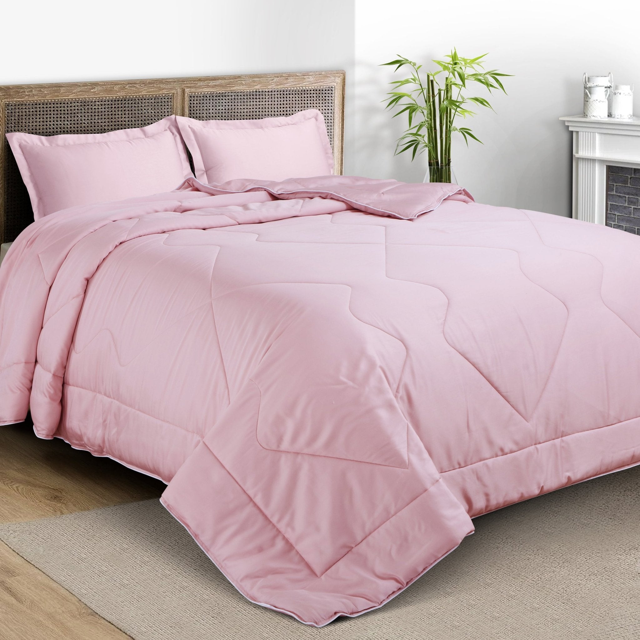 Malako Eco - Luxe Baby Pink 100% Bamboo Quilt/Comforter (For Summer: 200GSM) - MALAKO