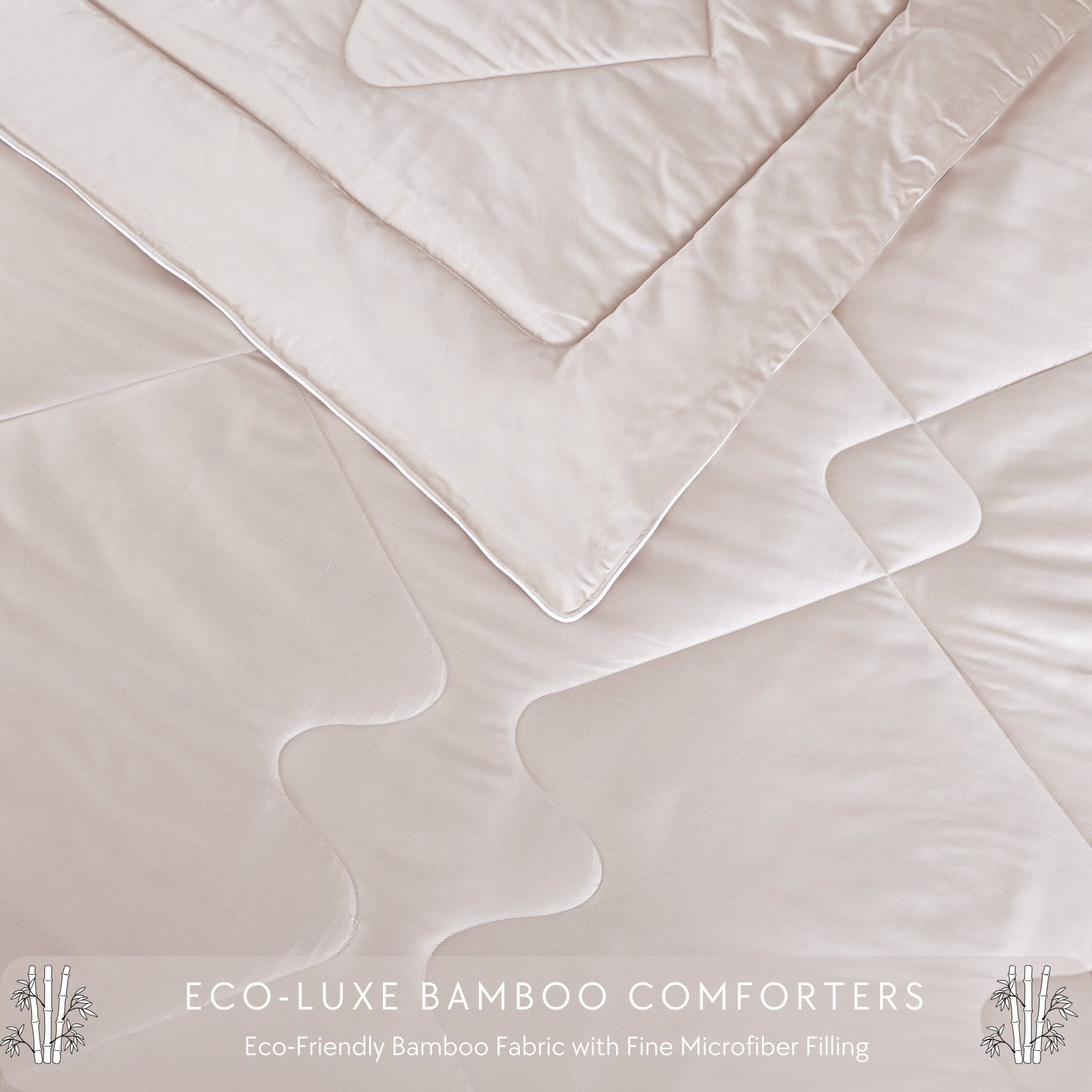 Malako Eco - Luxe Light Beige 100% Bamboo Quilt/Comforter (For Summer: 200GSM) - MALAKO