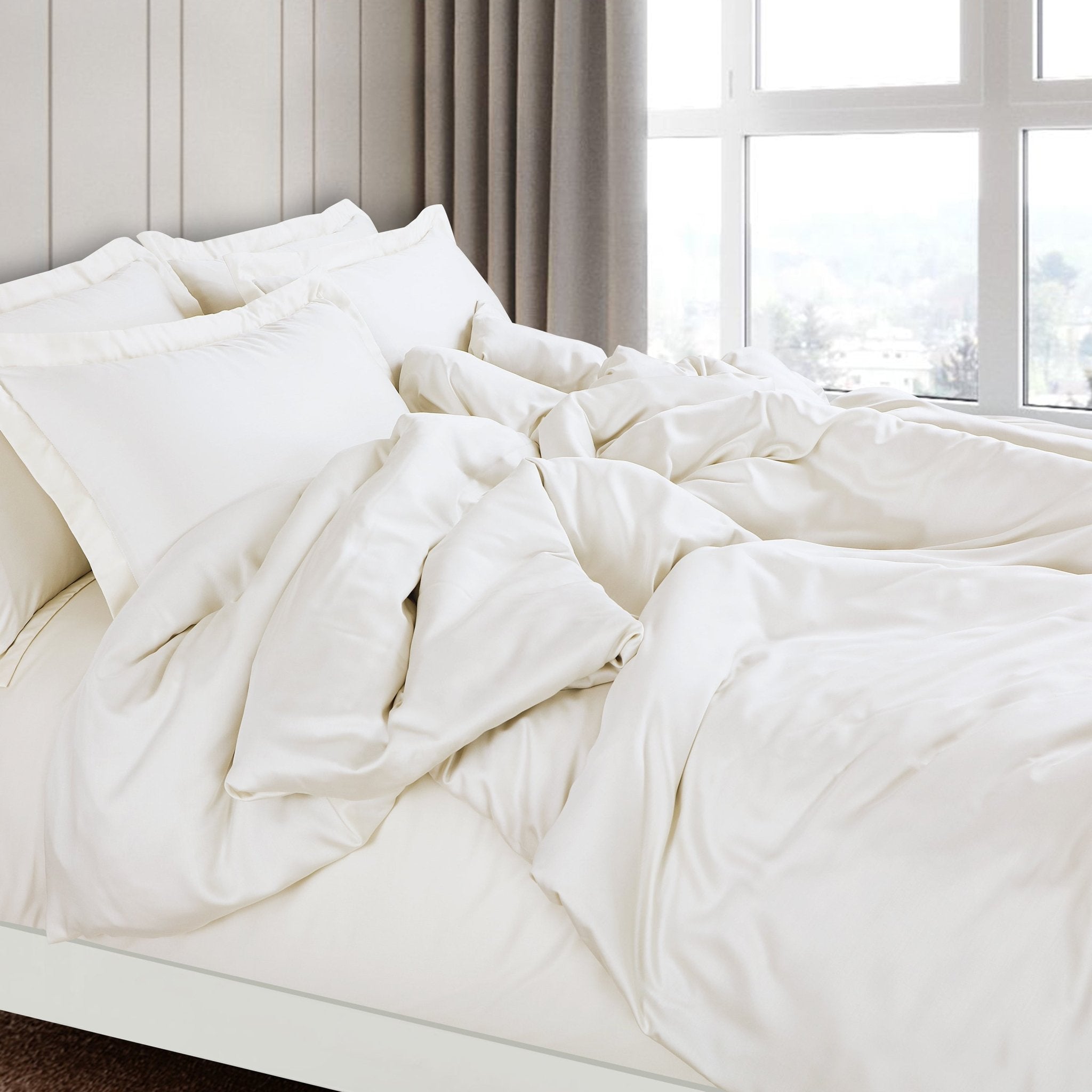 Malako Eco - Luxe: Premium Bamboo Bedding Collection (Off White) - MALAKO