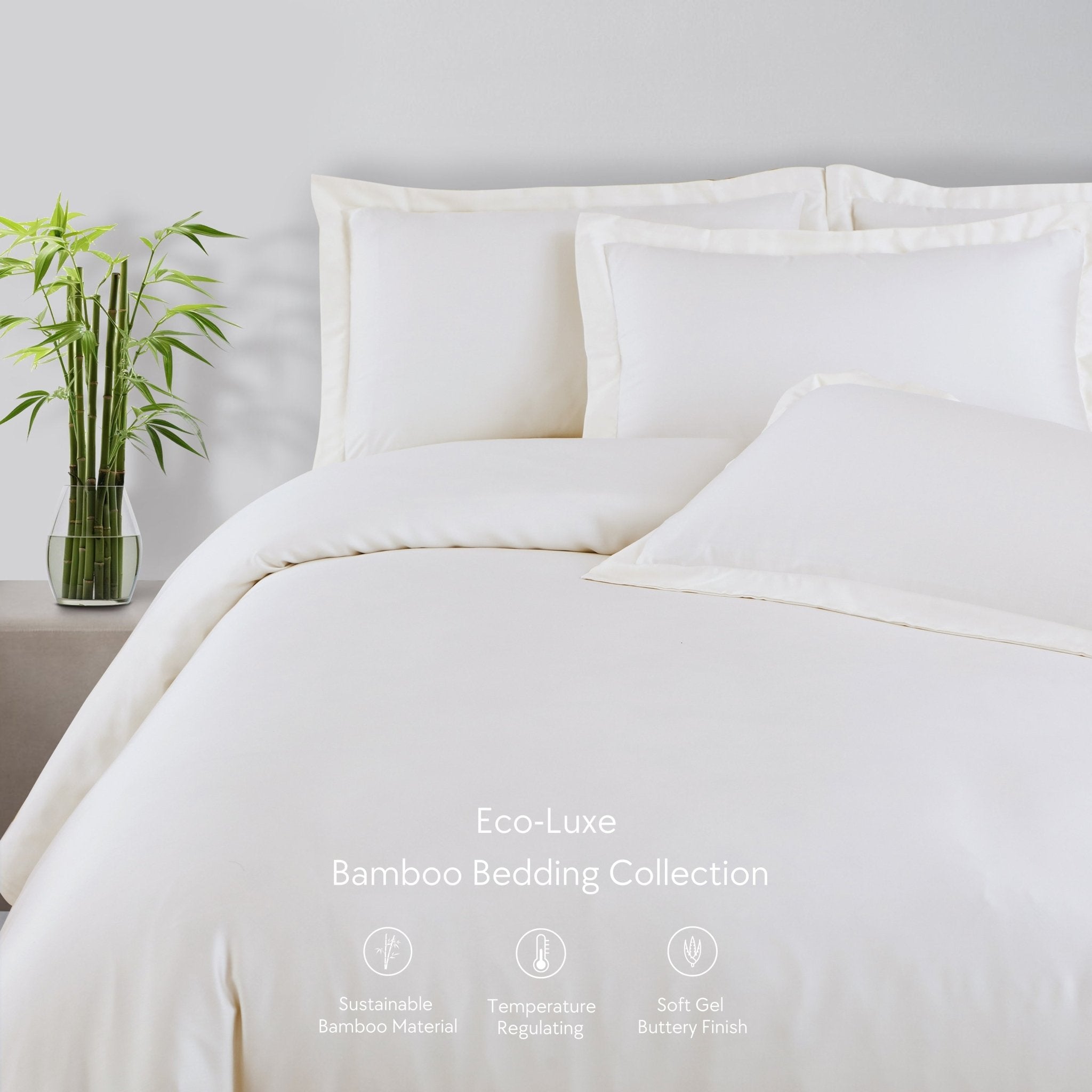 Malako Eco - Luxe: Premium Bamboo Bedding Collection (Off White) - MALAKO