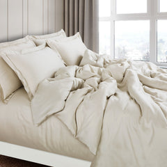 Malako Eco - Luxe: Premium Bamboo Bedding Collection (Olive Beige) - MALAKO