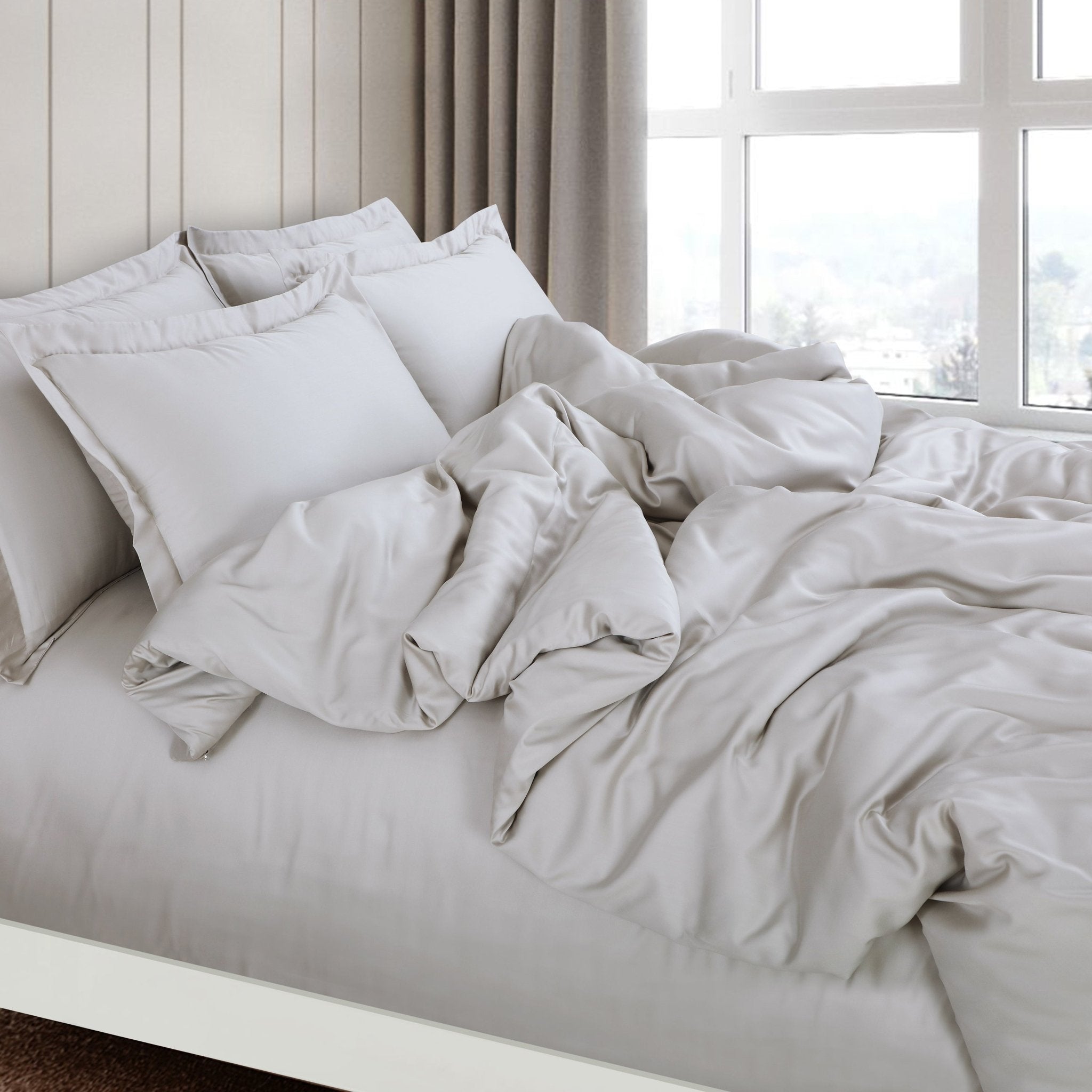 Malako Eco - Luxe: Premium Bamboo Bedding Collection (Silver Grey) - MALAKO