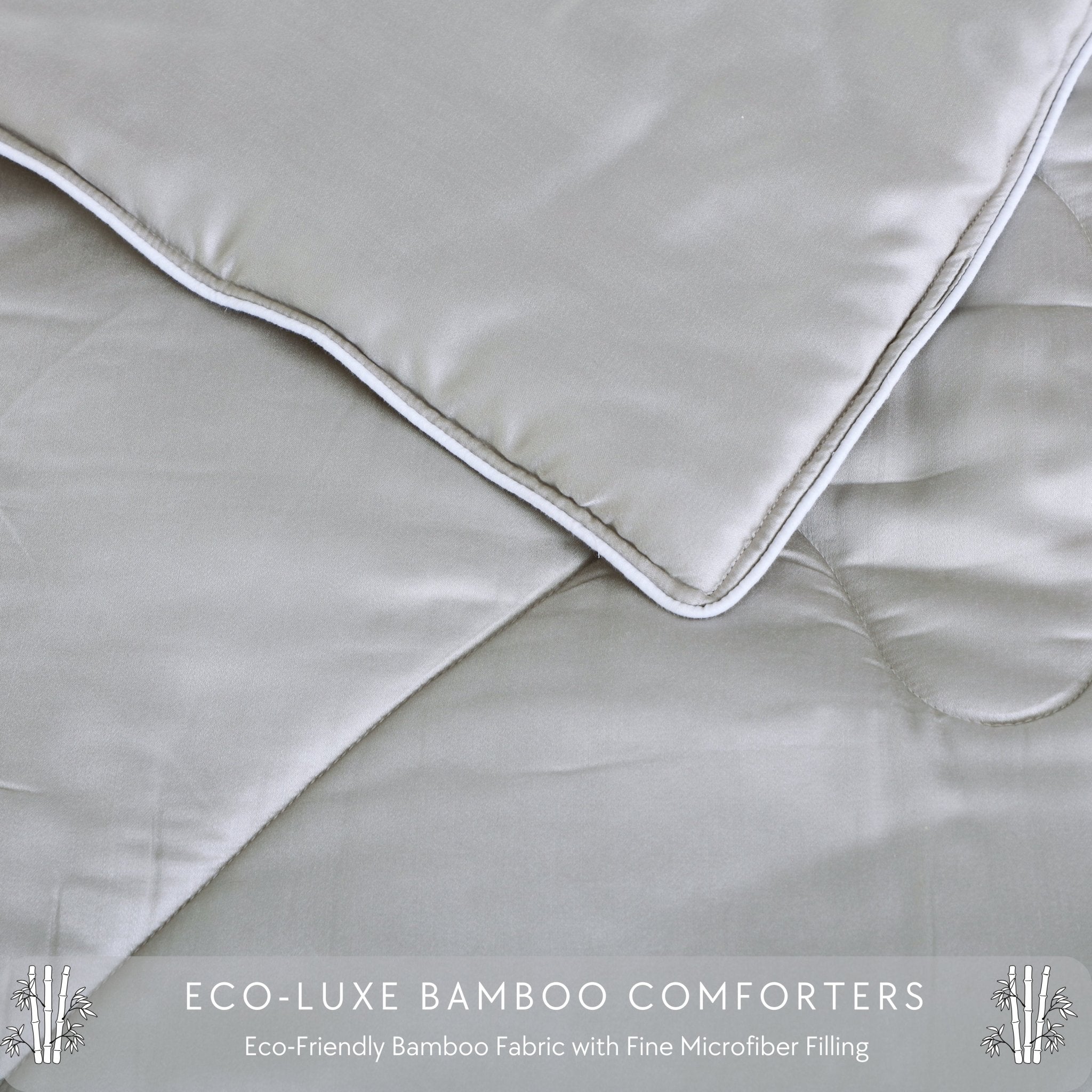 Malako Eco - Luxe Silver Grey 100% Bamboo Quilt/Comforter (For Summer: 200GSM) - MALAKO