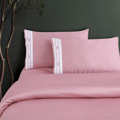 Malako Luxe Collection: 550 TC Blush Pink Premium Embroidered Bedding - MALAKO