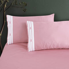 Malako Luxe Collection: 550 TC Blush Pink Premium Embroidered Bedding - MALAKO