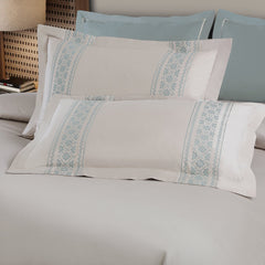 Malako Luxe Collection: 550 TC Olive Beige Premium Embroidered Bedding - MALAKO