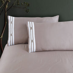 Malako Luxe Collection: 550 TC Taupe Brown Premium Embroidered Bedding - MALAKO
