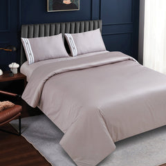 Malako Luxe Collection: 550 TC Taupe Brown Premium Embroidered Bedding - MALAKO