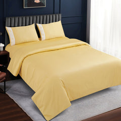 Malako Luxe Collection: 550 TC Yellow Premium Embroidered Bedding - MALAKO