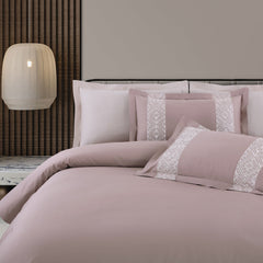 Malako Luxe Stitch & Dream: 550 TC Deep Mauve/Wine Premium Embroidered Bedding - MALAKO