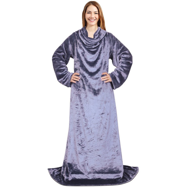 CUDDLZ Pewter Grey Wearable Blanket for Ultimate Comfort MALAKO