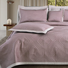 Malako Kairo 500 TC Wine Solid King Size 100% Cotton Bedspread - MALAKO